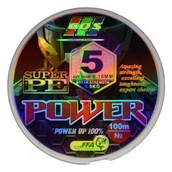 Рыболовный шнур, EOS Power Super PE, 100м, сечение 0,16мм